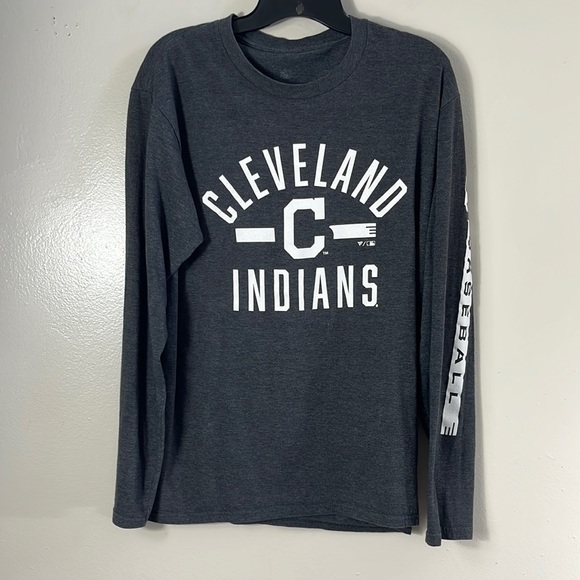 Fanatics Cleveland Indiana tee shirt gray long sleeves men’s size M - Picture 1 of 8